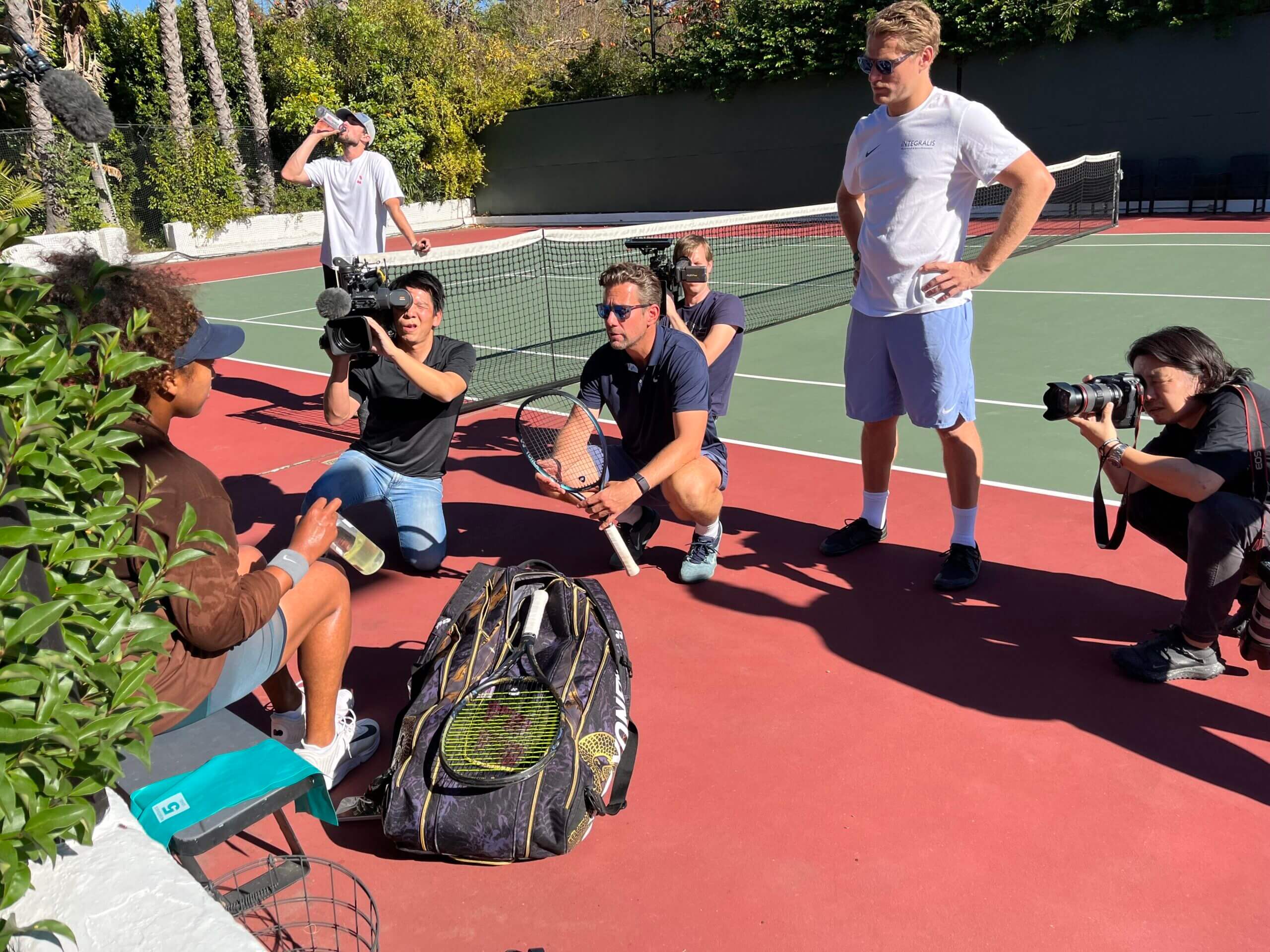 Naomi Osaka and her team