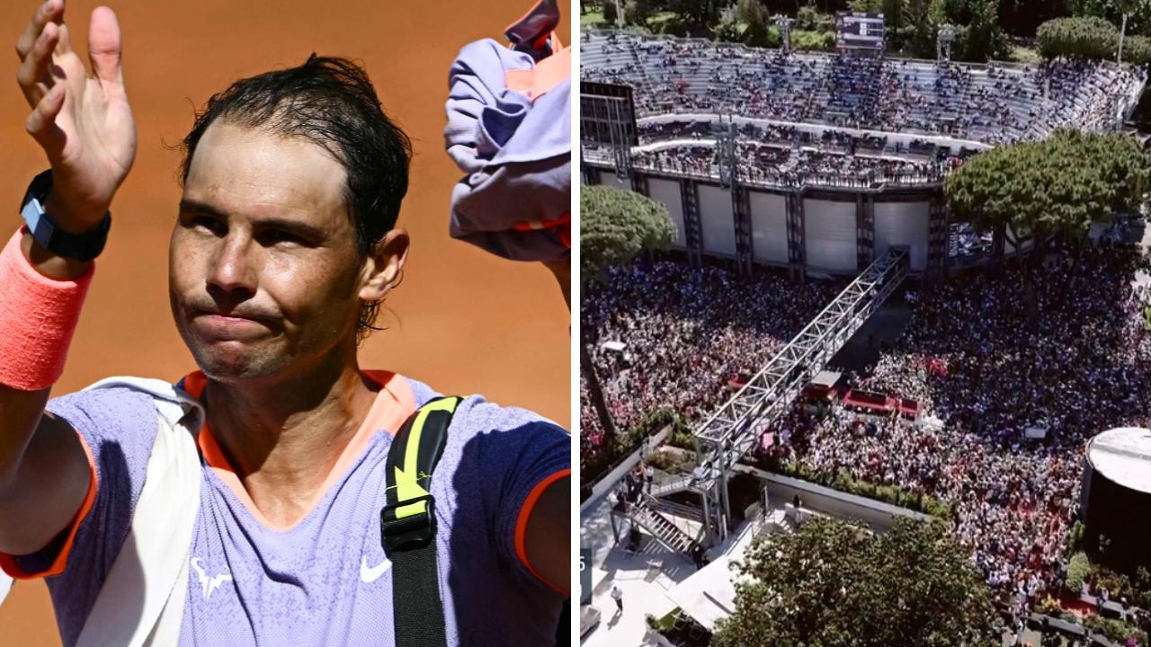 Rafael Nada says goodbye to Rome. Photo: AFP and Twitter, Jose Morgado.
