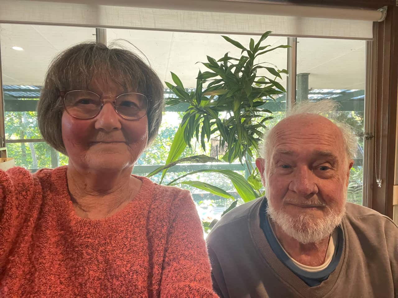 A senior woman and man.