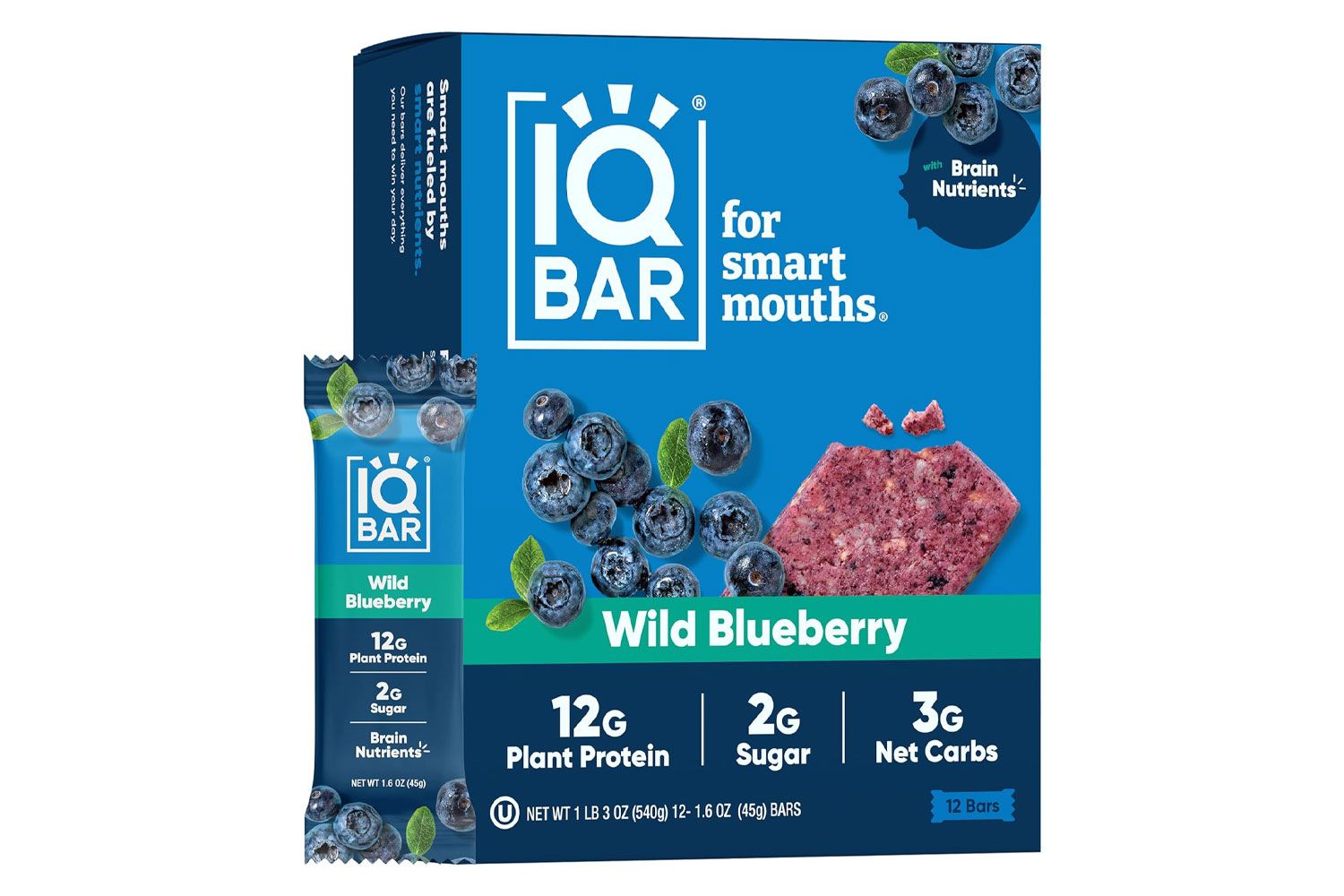 IQ Bar Wild Blueberry Keto Protein Bar