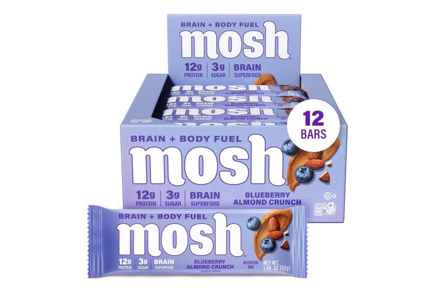 Mosh Blueberry Almond Crunch Protein Bar