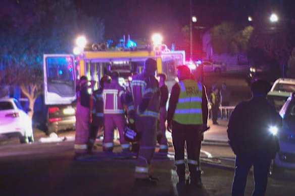 A fire tore through a house in Croydon overnight.
