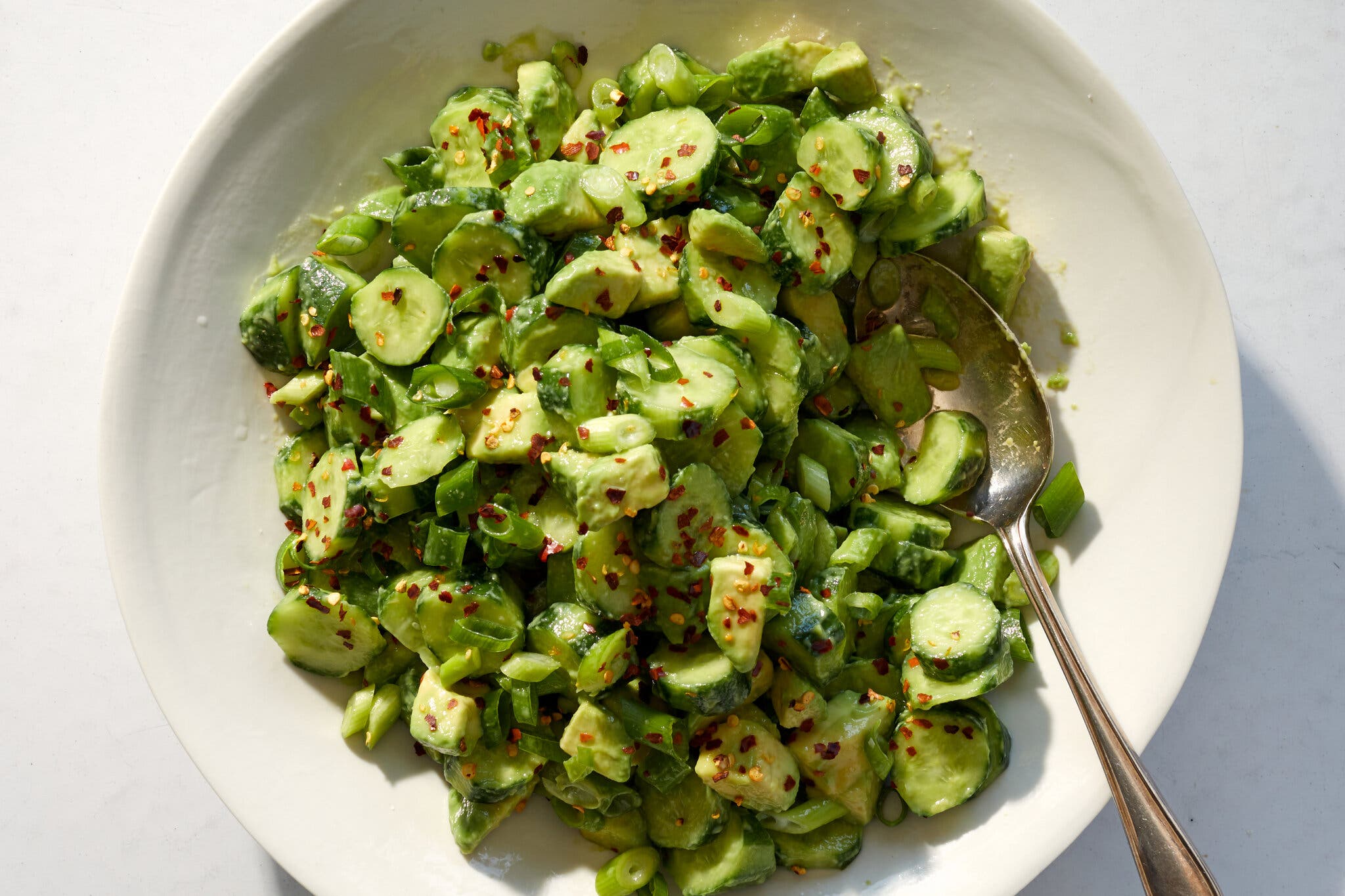 Ali Slagle’s cucumber-avocado salad.
