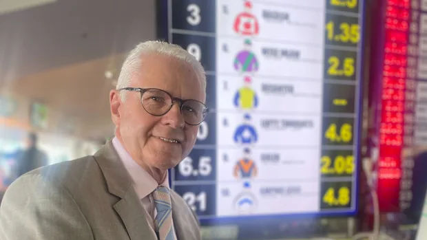 Bookmaker Anthony Doughty at Caulfield on Saturday.