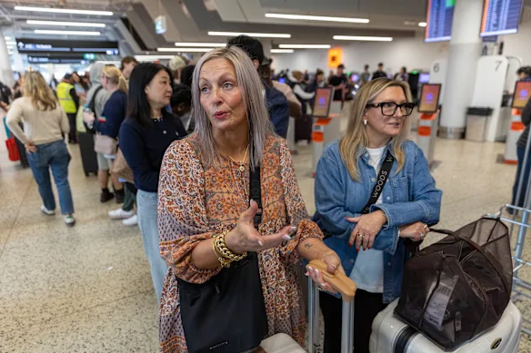 Thousands of Jetstar passengers are affected by flight cancellations including Nikki Anderson and Dee Hovey from Berwick.