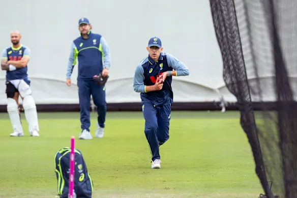 Todd Murphy goes through his paces in the SCG nets.