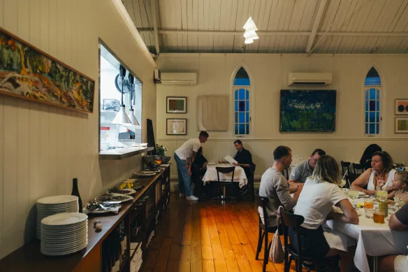 The restaurant makes the most of its heritage-listed premises.
