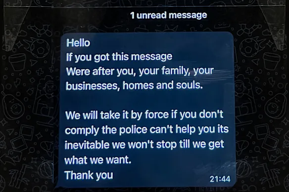 The message sent from “the Cartel” to venues.