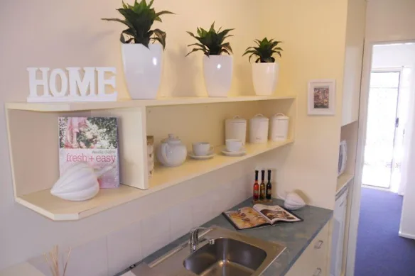 A kitchenette in a Grovedale unit.