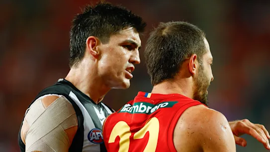 Brayden Maynard and Ben Long went toe to toe on Saturday night, but Long was the only one suspended from the game.