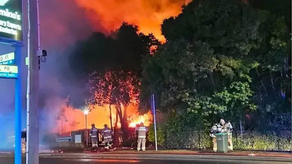 Emergency services were called to the fire on King Street in Buderim about 7.30pm Sunday.