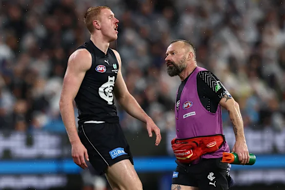 Harry Dean was left bloodied after copping some friendly fire.