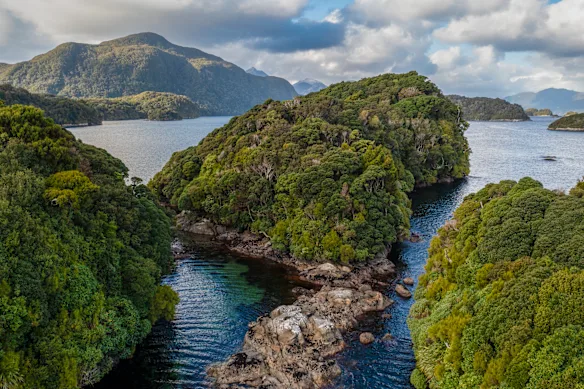 At about 40 kilometres long, Dusky Sound is the largest fjord in Fiordland.