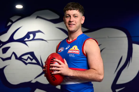 Look away, Port fans: Zak Butters in Western Bulldogs colours.