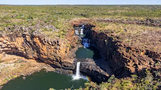Mitchell Falls (Punamii-Uunpuu) in Mitchell River National Park in the remote Kimberley region of Western Australia.