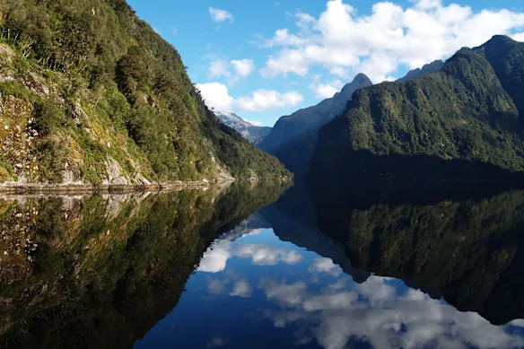 Doubtful Sound, the deepest and second-largest fjord in New Zealand.