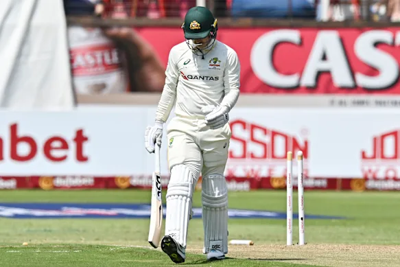 Nic Maddinson out for a 33-ball duck.