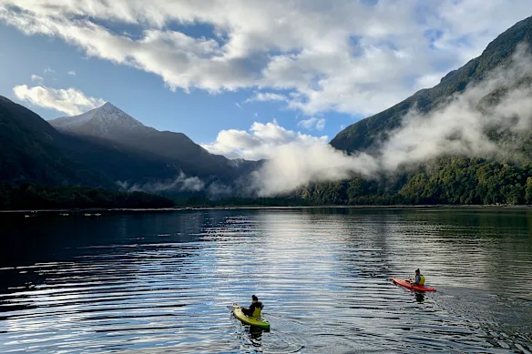 Guests can take in the scenery from a kayak. 